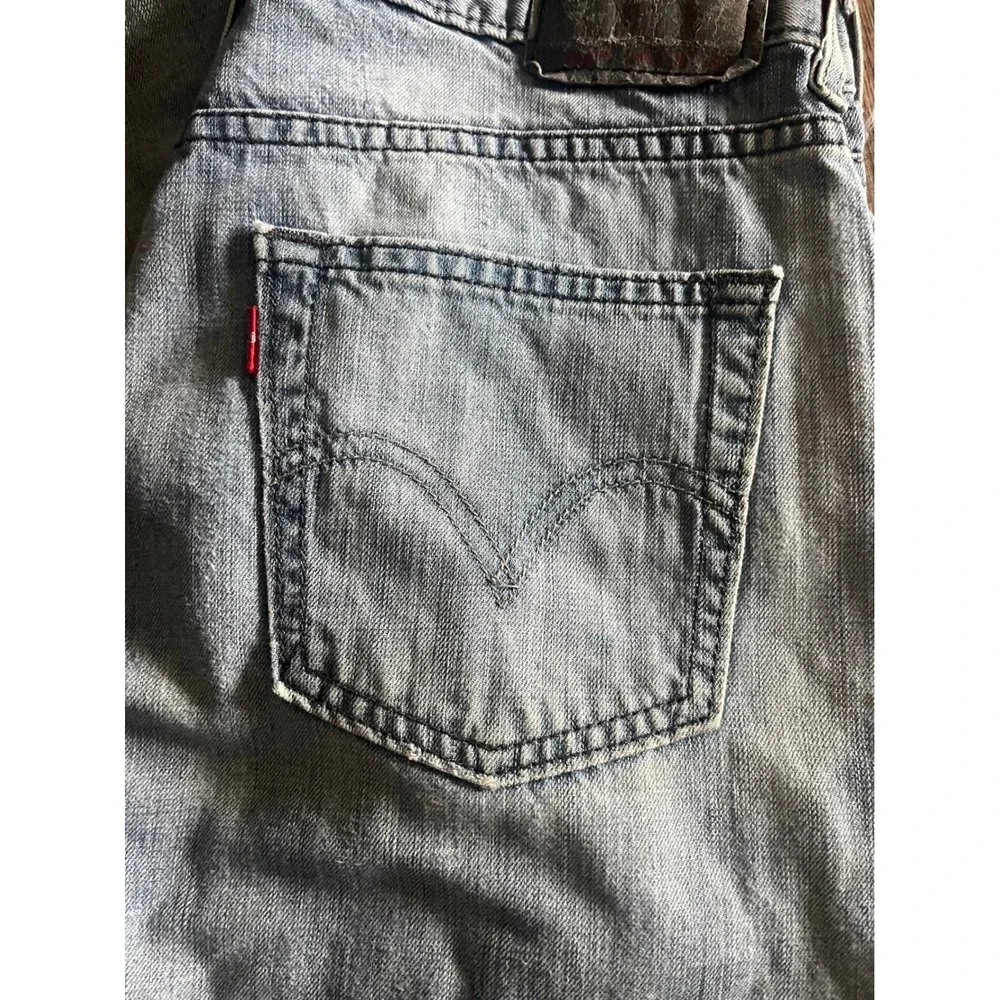 Levis 514 Slim Straight Light Wash Denim Jeans Mens 28x30 Blue